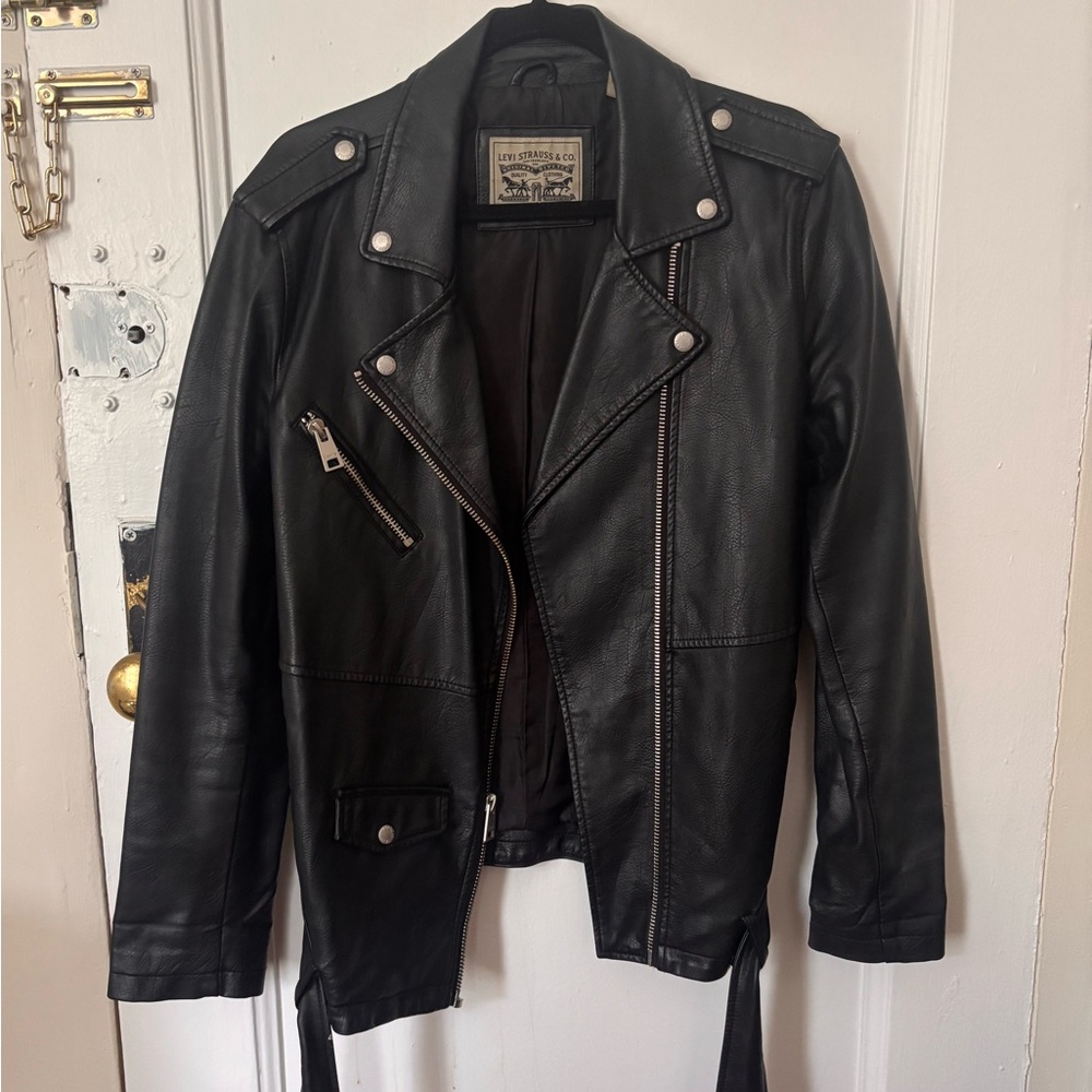 Levi's Black Moto Leather Vegan Jacket